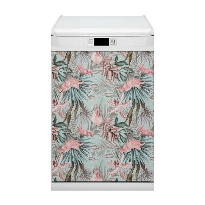 Magnetic dishwasher cover Pastel flowers