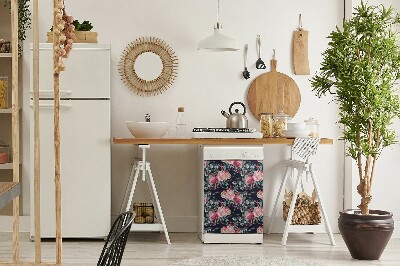 Dishwasher cover Flowers and leaves