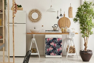 Dishwasher cover Flowers and leaves