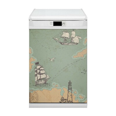 Magnetic dishwasher cover Treasure map