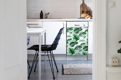 Dishwasher cover magnet Dots and leaves