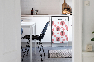 Magnetic dishwasher cover Pink pineapple