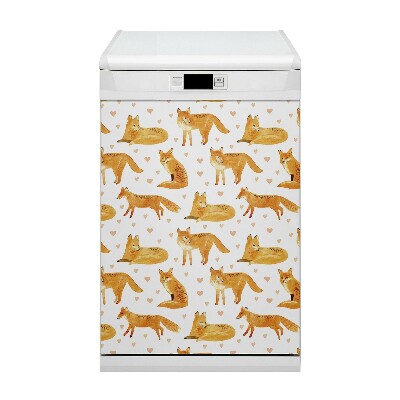 Dishwasher cover magnet Foxes