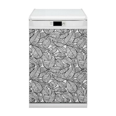 Magnetic dishwasher cover Tropical pattern