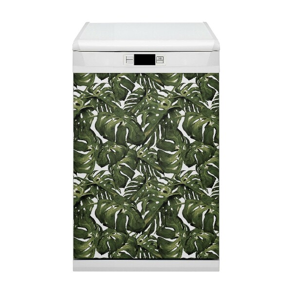 Magnetic dishwasher cover Monster leaf