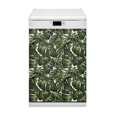 Magnetic dishwasher cover Monster leaf