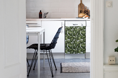 Magnetic dishwasher cover Monster leaf