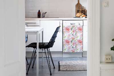 Dishwasher cover magnet Peonies flowers