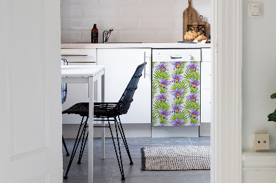 Dishwasher cover magnet Purple flowers