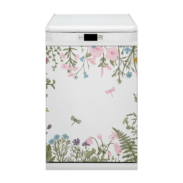 Dishwasher cover magnet Spring flowers