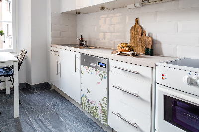 Dishwasher cover magnet Spring flowers