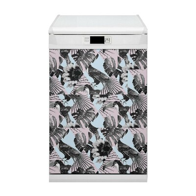 Magnetic dishwasher cover Tropical patchwork