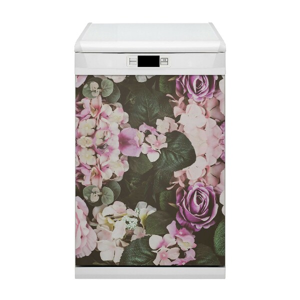 Dishwasher cover magnet Baroque flowers