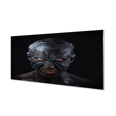 Acrylic print A character awful bald with red eyes
