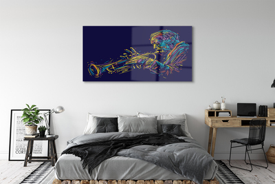 Acrylic print Trumpet man