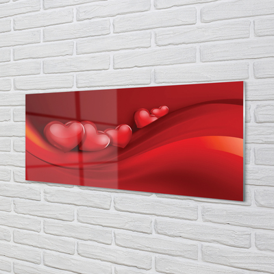 Acrylic print Background red heart