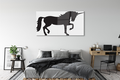 Acrylic print Black unicorn
