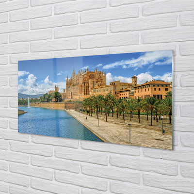 Acrylic print Spain palm of the gothic cathedral
