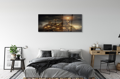 Acrylic print Clouds lantern ship