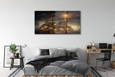 Acrylic print Clouds lantern ship