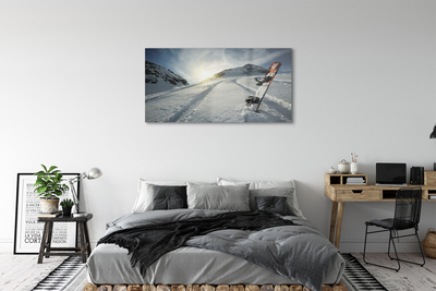 Acrylic print Council in the snowy mountains