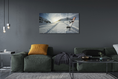 Acrylic print Council in the snowy mountains