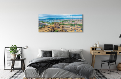 Acrylic print Spanish seaside town harbor
