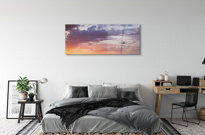 Acrylic print Clouds light plane of the sky