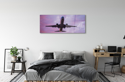 Acrylic print Sky plane clouds