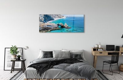 Acrylic print Coast of greece sea beach