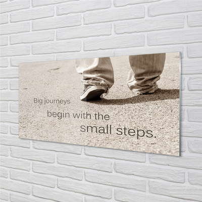 Acrylic print Registration concrete shoes