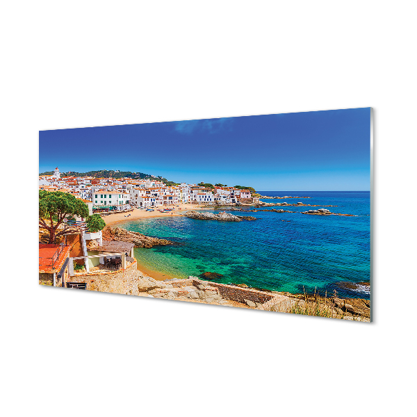 Acrylic print Spain beach city coast
