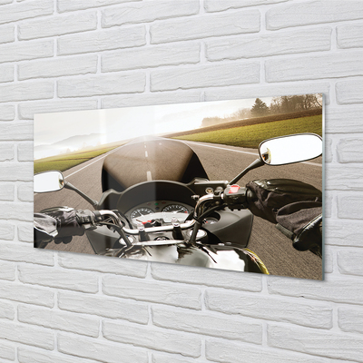 Acrylic print Motorcycle road high in the sky