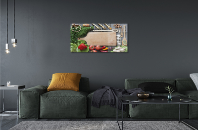 Acrylic print Board of parsley spices