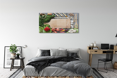 Acrylic print Board of parsley spices
