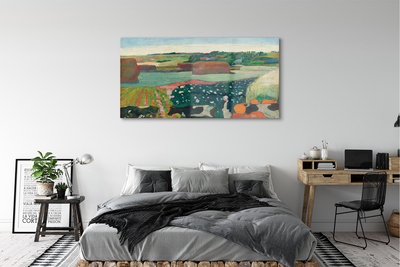 Acrylic print Rural art painted view