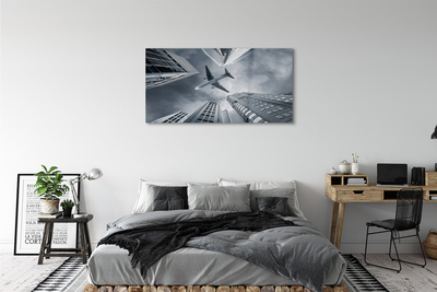 Acrylic print City sky cloud aircraft