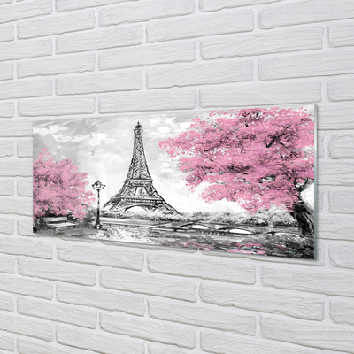 Acrylic print Paris spring tree