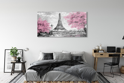 Acrylic print Paris spring tree