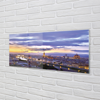 Acrylic print Italy sunset river sun