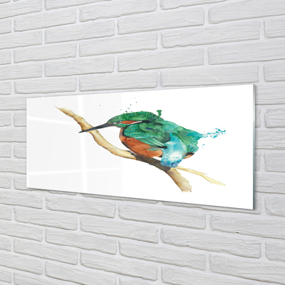 Acrylic print Painted colorful parrot