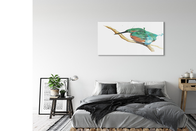 Acrylic print Painted colorful parrot