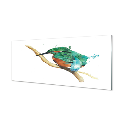 Acrylic print Painted colorful parrot