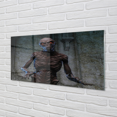 Acrylic print The terrible figure in the building