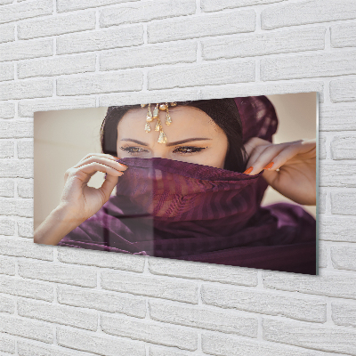 Acrylic print Purple material wife