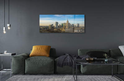 Acrylic print Panorama of skyscrapers in warsaw