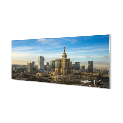 Acrylic print Panorama of skyscrapers in warsaw