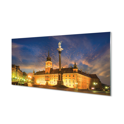 Acrylic print Warsaw old town sunset