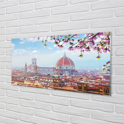 Acrylic print Italy cathedral panoramic night