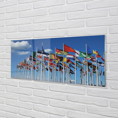Acrylic print Various flags